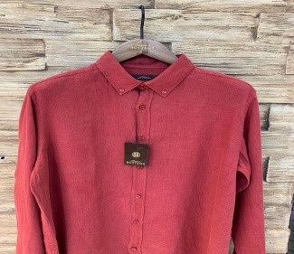 Long-Sleeve Knit Polo GY 3655 — Red