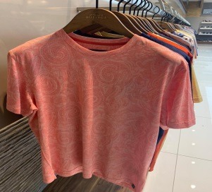 Crew-Neck T-Shirt RT 1066 — Coral
