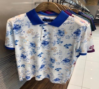 Floral Polo Shirt RT 1085 — Blue Floral