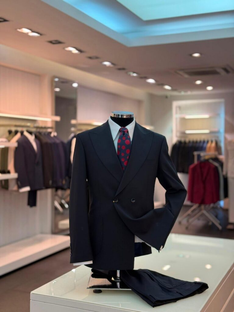 Navy Double-Breasted Suit — Navy
