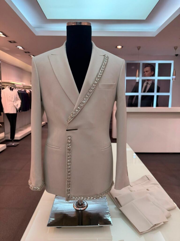 Ivory Suit with Crystal Trim — Ivory