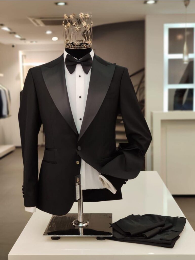 Peak-Lapel Tuxedo — Black