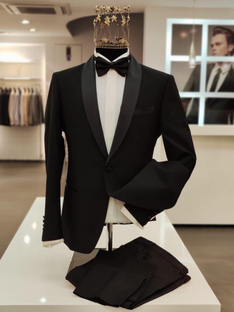 Slim Shawl-Collar Tuxedo — Black